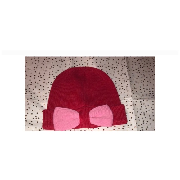 Kate Spade Beanie w/Color block & Bow - Picture 2 of 6